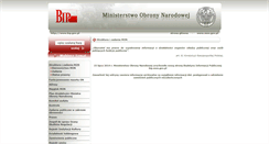 Desktop Screenshot of biuletyn.mon.gov.pl
