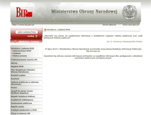 Tablet Screenshot of biuletyn.mon.gov.pl